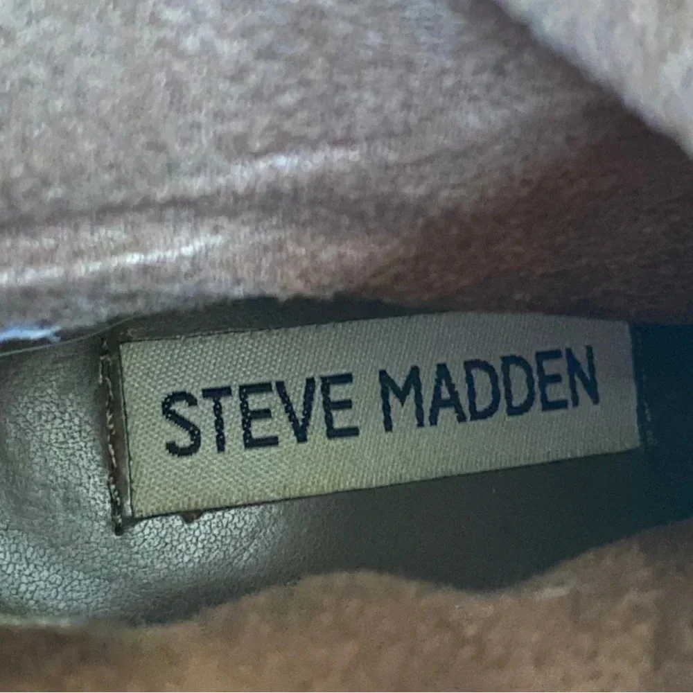 Steve Madden, Carlsen, Slouch Cuffed Suede Ankle‎ Bootie, Brown, Tan